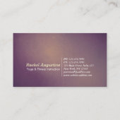 Yoga Meditation Instructor Lila Gold ZEN Symbol Visitenkarte (Rückseite)