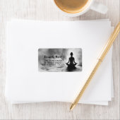 Yoga Meditation Instructor Lotus Pose Tinte Malere Adressaufkleber (Insitu)