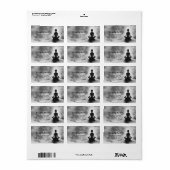 Yoga Meditation Instructor Lotus Pose Tinte Malere Adressaufkleber (Vorne)