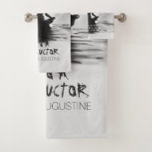 Yoga Meditation Instructor Lotus Pose Tinte Malere Badhandtuch Set (Insitu)