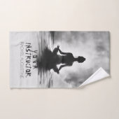 Yoga Meditation Instructor Lotus Pose Tinte Malere Badhandtuch Set (Handtuch)