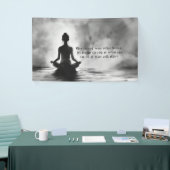 Yoga Meditation Instructor Lotus Pose Tinte Malere Banner (Messeveranstaltung)