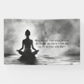 Yoga Meditation Instructor Lotus Pose Tinte Malere Banner (Horizontal)