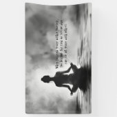 Yoga Meditation Instructor Lotus Pose Tinte Malere Banner (Vertikal)