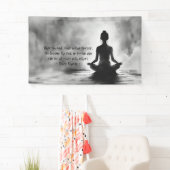 Yoga Meditation Instructor Lotus Pose Tinte Malere Banner (Insitu)