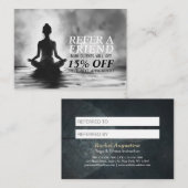 Yoga Meditation Instructor Lotus Pose Tinte Malere Empfehlungskarte (Vorne/Hinten)