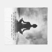Yoga Meditation Instructor Lotus Pose Tinte Malere Fleecedecke (Vorderseite (Horizontal))