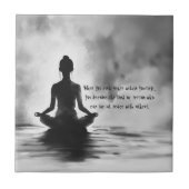 Yoga Meditation Instructor Lotus Pose Tinte Malere Fliese (Vorderseite)