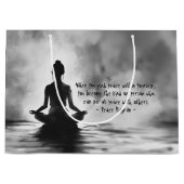 Yoga Meditation Instructor Lotus Pose Tinte Malere Große Geschenktüte (Vorderseite)