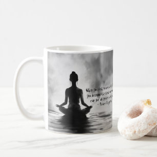 Yoga Meditation Instructor Lotus Pose Tinte Malere Kaffeetasse