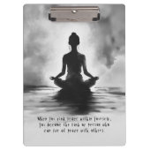 Yoga Meditation Instructor Lotus Pose Tinte Malere Klemmbrett (Vorderseite)