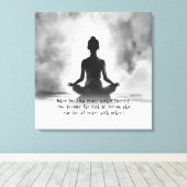 Yoga Meditation Instructor Lotus Pose Tinte Malere Leinwanddruck (Insitu (Holzboden))