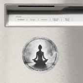 Yoga Meditation Instructor Lotus Pose Tinte Malere Magnet (In Situ (Geschirrspüler))