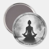 Yoga Meditation Instructor Lotus Pose Tinte Malere Magnet (Vorderseite/Rückseite)