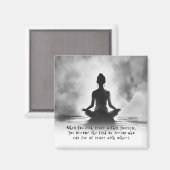 Yoga Meditation Instructor Lotus Pose Tinte Malere Magnet (Vorderseite/Rückseite)