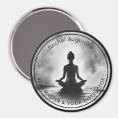 Yoga Meditation Instructor Lotus Pose Tinte Malere Magnet (Vorderseite/Rückseite)