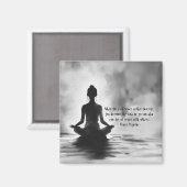Yoga Meditation Instructor Lotus Pose Tinte Malere Magnet (Vorderseite/Rückseite)