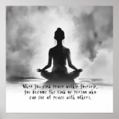 Yoga Meditation Instructor Lotus Pose Tinte Malere Poster (Vorne)