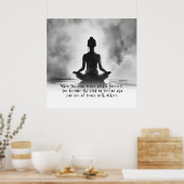 Yoga Meditation Instructor Lotus Pose Tinte Malere Poster (Küche)