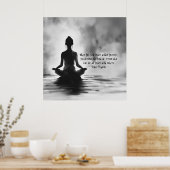 Yoga Meditation Instructor Lotus Pose Tinte Malere Poster (Küche)