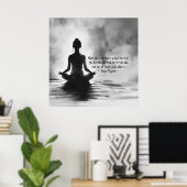 Yoga Meditation Instructor Lotus Pose Tinte Malere Poster (Heimbüro)