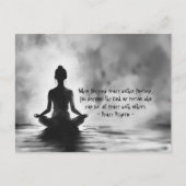Yoga Meditation Instructor Lotus Pose Tinte Malere Postkarte (Vorderseite)