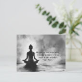 Yoga Meditation Instructor Lotus Pose Tinte Malere Postkarte (Stehend Vorderseite)