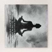 Yoga Meditation Instructor Lotus Pose Tinte Malere Puzzle (Horizontal)