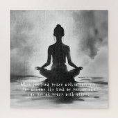 Yoga Meditation Instructor Lotus Pose Tinte Malere Puzzle (Vertikal)
