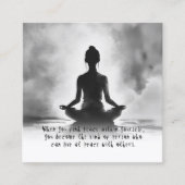 Yoga Meditation Instructor Lotus Pose Tinte Malere Quadratische Visitenkarte (Vorderseite)