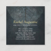 Yoga Meditation Instructor Lotus Pose Tinte Malere Quadratische Visitenkarte (Rückseite)