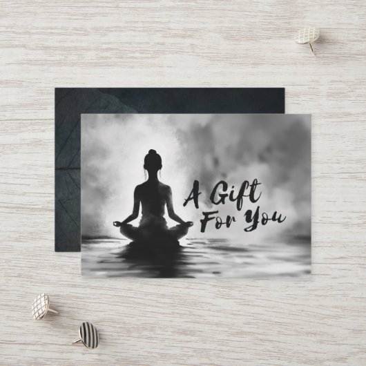 Yoga Meditation Instructor Lotus Pose Tinte Malere Rabattkarte (Vorderseite/Rückseite Beispiel)