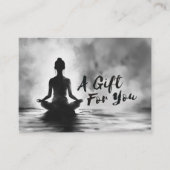 Yoga Meditation Instructor Lotus Pose Tinte Malere Rabattkarte (Vorderseite)