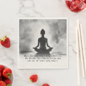 Yoga Meditation Instructor Lotus Pose Tinte Malere Serviette (Beispiel)