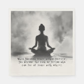 Yoga Meditation Instructor Lotus Pose Tinte Malere Serviette (Vorderseite)