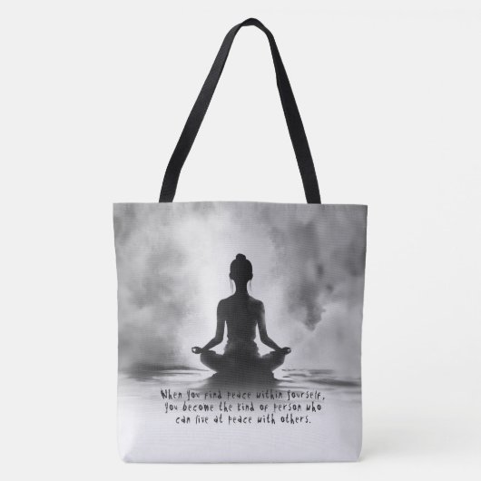 Yoga Meditation Instructor Lotus Pose Tinte Malere Tasche (Vorderseite)