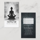 Yoga Meditation Instructor Lotus Pose Tinte Malere Terminkarte (Vorne/Hinten)