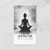 Yoga Meditation Instructor Lotus Pose Tinte Malere Terminkarte (Vorderseite)