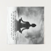 Yoga Meditation Instructor Lotus Pose Tinte Malere Wandteppich (Vorderseite (Horizontal))