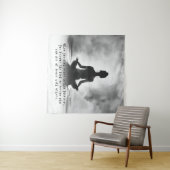 Yoga Meditation Instructor Lotus Pose Tinte Malere Wandteppich (Beispiel (Horizontal))