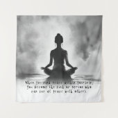 Yoga Meditation Instructor Lotus Pose Tinte Malere Wandteppich (Vorderseite)