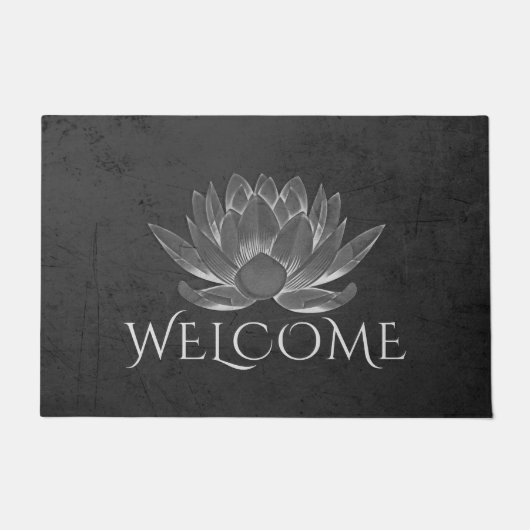YOGA Meditation Instructor Lotus Welcome Doormat Fußmatte (Vorderseite)