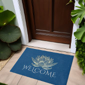YOGA Meditation Instructor Lotus Welcome Doormat Fußmatte