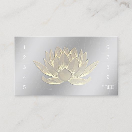 YOGA Meditation Instructor Loyalty Punch Lotus Treuekarte (Vorderseite)
