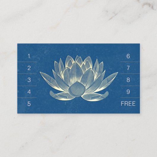 YOGA Meditation Instructor Loyalty Punch Lotus Treuekarte (Vorderseite)