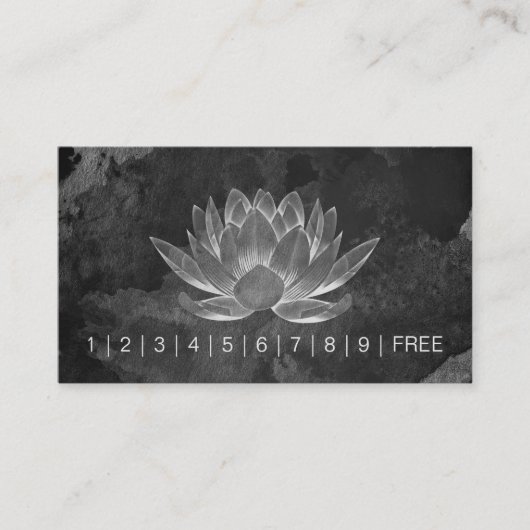 YOGA Meditation Instructor Loyalty Punch Lotus Treuekarte (Vorderseite)