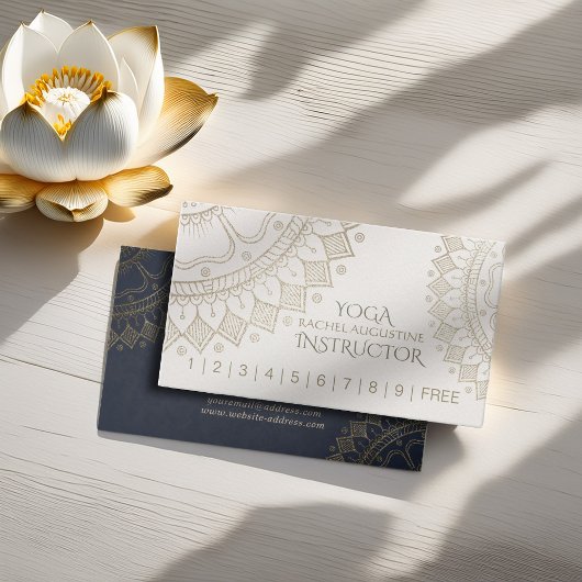 YOGA Meditation Instructor Loyalty Punch Mandala Treuekarte