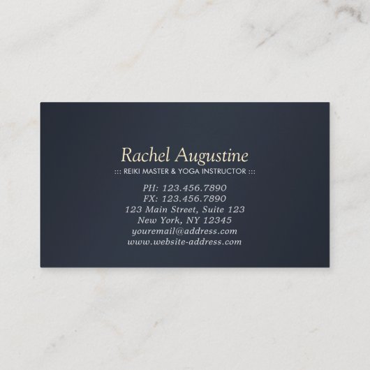 Yoga Meditation Instructor Loyalty Punch Om Symbol Treuekarte (Rückseite)