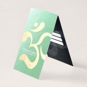 Yoga Meditation Instructor OM Symbol Price List Visitenkarten