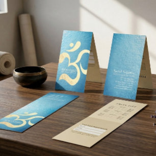 Yoga Meditation Instructor OM Symbol Price List Visitenkarten